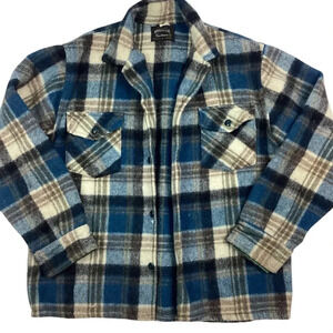 Vintage 50s Pioneer Sportswear wool button front flannel